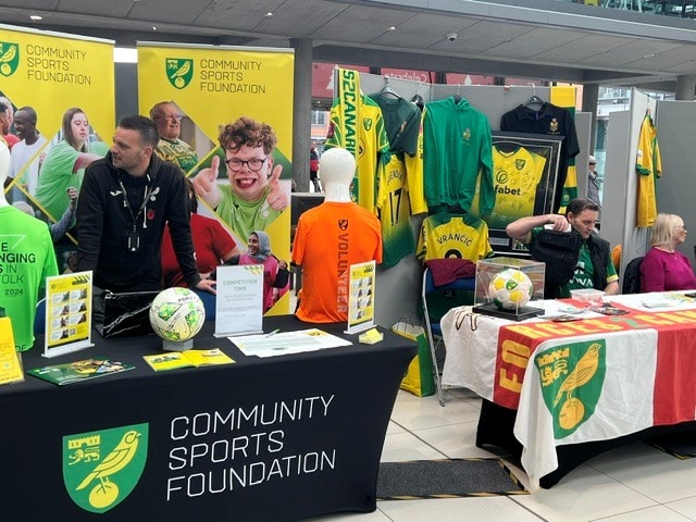 Community Sports Foundation stand at the November 2024 Poppy Event, The Forum Norwich